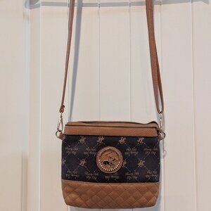 NWOT-  Bev Hills Polo Club Brown/ Tan crossbody